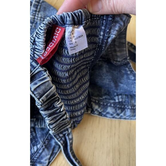 NWT Denim Jean Corset Bustier Crop Tank Top Country Western Cowgirl Pearl Snap 4 - Picture 5 of 12